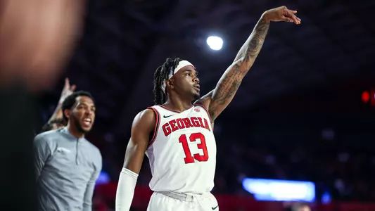 Mardrez McBride after shooting a 3-pointer against South Carolina.