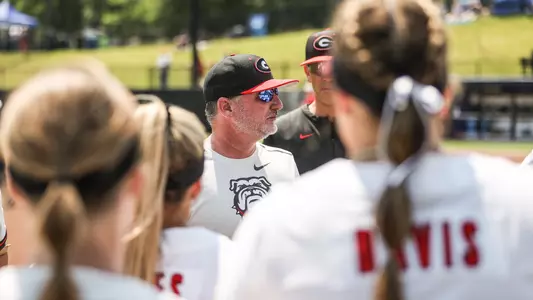 Georgia Head Coach Tony Baldwin during game one of the Durham Regional of the 2022 NCAA Division 1 Softball Tournament against Liberty at Duke Softball Stadium in Durham, NC., on Friday, May 20, 2022.(Photo by Mackenzie Miles)