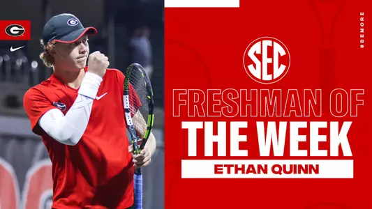 Redshirt freshman Ethan Quinn wins SEC Freshman Player of the Week on February 1, 2023.