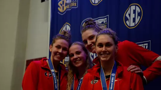 Women Take Bronze in 800 Free Relay on Opening Day of SECs Image