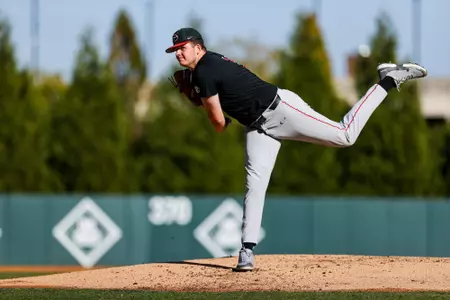 Georgia pitcher Liam Sullivan (14) during Georgia’s first game of the Bulldog Fall World Series at Foley Field in Athens, Ga., on Friday, Oct. 21, 2022. (Photo by Tony Walsh)