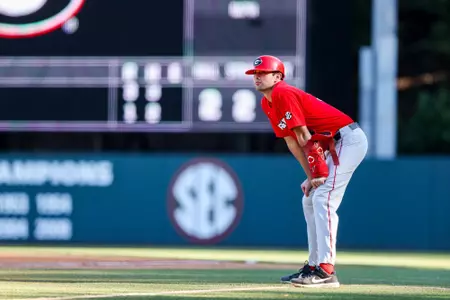 Georgia pitcher Will Pearson (5) during Georgia’s first game of the Bulldog Fall World Series at Foley Field in Athens, Ga., on Friday, Oct. 21, 2022. (Photo by Tony Walsh)