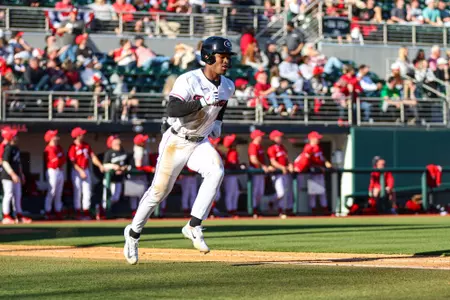 Georgia outfielder Dwight Allen II (22) during Georgia’s game against Jacksonville State at Foley Field in Athens, Ga., on Sunday, Feb. 19, 2023. (Kari Hodges/UGAAA)