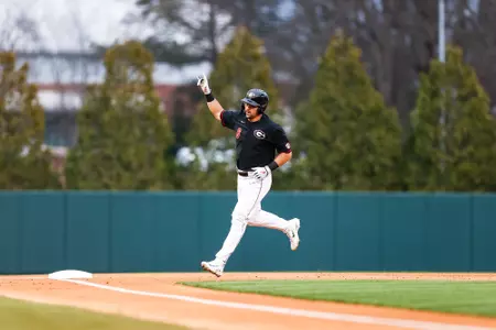 Georgia catcher Corey Collins (6) during Georgia’s game against Princeton at Foley Field in Athens, Ga., on Friday, Feb. 24, 2023. (Tony Walsh/UGAAA)