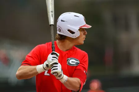 Georgia outfielder Charlie Condon (24) during Georgia’s game against Princeton at Foley Field in Athens, Ga., on Saturday, Feb. 25, 2023. (Kari Hodges/UGAAA)