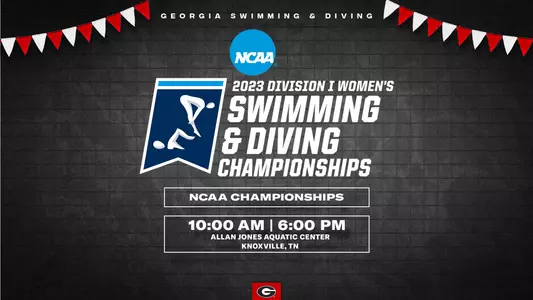 The Georgia women's swimming & diving team competes this week at the NCAA Championships in Knoxville.