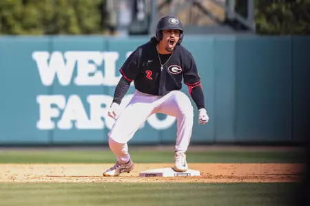 Georgia during Georgia’s game against South Carolina at Foley Field in Athens, Ga., on Saturday, Mar. 18, 2023. (Kari Hodges/UGAAA)