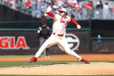 Georgia during Georgia’s game against South Carolina at Foley Field in Athens, Ga., on Sunday, Mar. 19, 2023. (Kari Hodges/UGAAA)