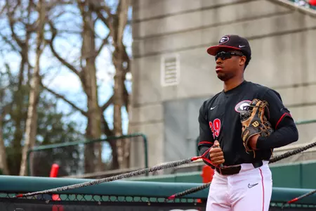Georgia infielder Jonathan Little (39) during Georgia’s game against Jacksonville State at Foley Field in Athens, Ga., on Friday, Feb. 17, 2023. (Kari Hodges/UGAAA)