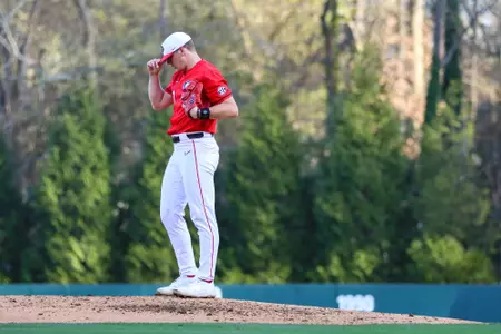 Georgia pitcher Chandler Marsh (31) during Georgia’s game against Presbyterian College at Foley Field in Athens, Ga., on Tuesday, Feb. 28, 2023. (Kari Hodges/UGAAA)