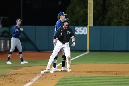 Georgia during Georgia’s game against Georgia Tech at Foley Field in Athens, Ga., on Friday, Mar. 3, 2023. (Kari Hodges/UGAAA)