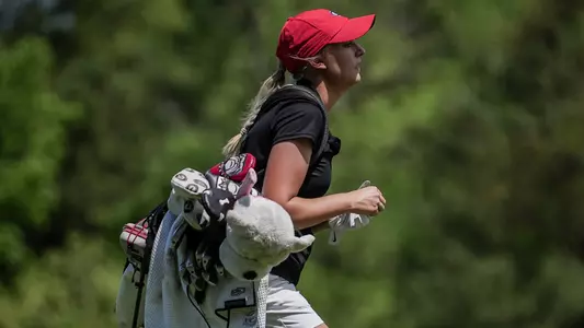 Caterina Don competes in the 2023 SEC Women's Golf Championships (photo by Tim Kallal).
