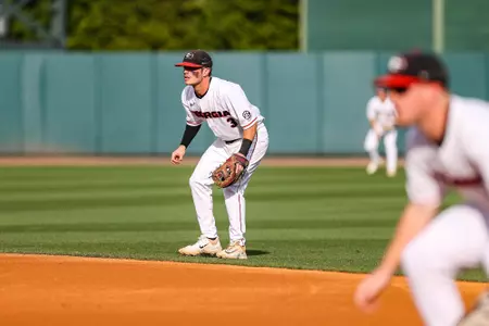during Georgia’s game against Arkansas at Foley Field in Athens, Ga., on Friday, April 21, 2023. (Kari Hodges/UGAAA)