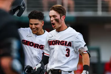 during Georgia’s game against Arkansas at Foley Field in Athens, Ga., on Friday, April 21, 2023. (Kari Hodges/UGAAA)