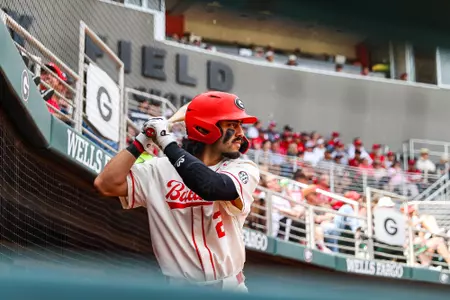 during Georgia’s game against Arkansas at Foley Field in Athens, Ga., on Saturday, April 22, 2023. (Kari Hodges/UGAAA)