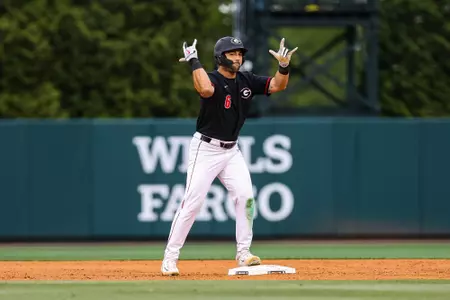 Georgia during Georgia’s game against Kentucky at Foley Field in Athens, Ga., on Friday, April 7, 2023. (Kari Hodges/UGAAA)