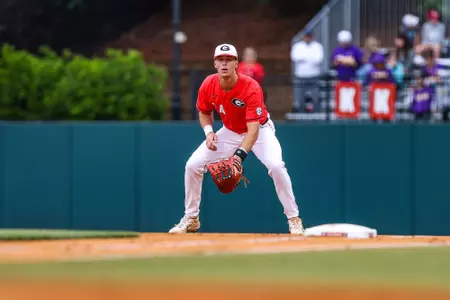 during Georgia’s game against Louisiana State University at Foley Field in Athens, Ga., on Thursday, May 18th, 2023. (Kari Hodges/UGAAA)