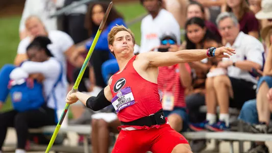 during the SEC Outdoor Track and Field Championships at Bernie Moore Track and Field Stadium in Baton Rouge, La on Thursday, May 11, 2023. (Rick Hickman)