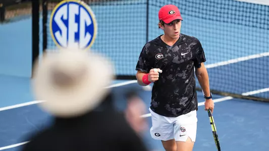Miguel Perez Peña during the team's SEC Tournament match against Kentucky on 04/23.
