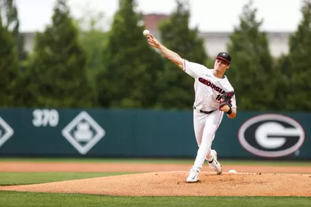 Georgia pitcher Kolten Smith (16) during Georgia’s game against Tennessee at Foley Field in Athens, Ga., on Friday, May 5, 2023. (Tony Walsh/UGAAA)