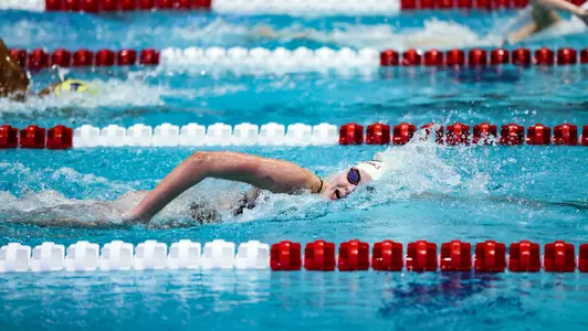 Rachel Stege competes for Georgia against Emory.