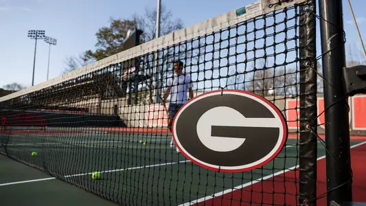Georgia tennis courts during practice.