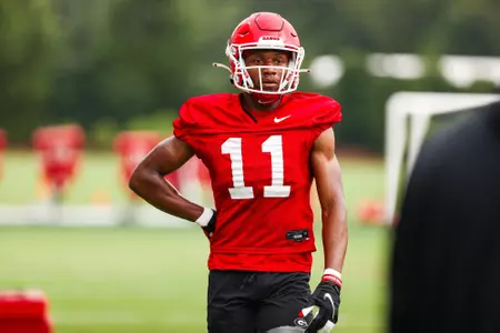 Georgia wide receiver Arian Smith (11) during Georgia’s practice session in Athens, Ga., on Thursday, Aug. 3, 2023. (Tony Walsh/UGAAA)