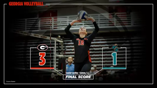 23VB Score - Georgia 3, Coastal Carolina 1