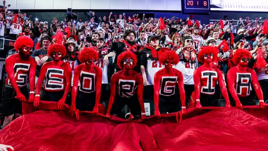 Georgia fans cheer at the game against Auburn on Feb. 5, 2022. (photo by Tony Walsh).