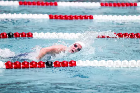 Georgia swimmer Abby McCulloh during Georgia’s meet against Tennessee at Bauerle Pool inside Gabrielsen Natatorium in Athens, Ga., on Saturday, Jan. 20, 2024. (Kari Hodges/UGAAA)
