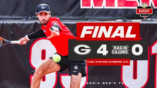 Thomas Paulsell during match one of the team's double header against Eastern Kentucky on Jan. 22, 2024.