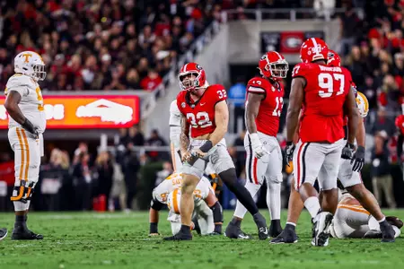 Senior Chaz Chambliss during a game against Tennessee at Sanford Stadium in Athens, Ga on Saturday, Nov. 16, 2024.