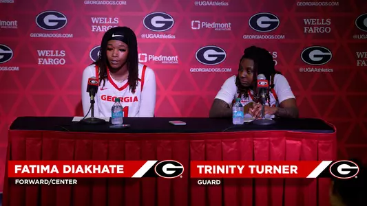 Georgia Women's Basketball vs. Prairie View A&M Postgame Press Conference - Fatima Diakhate and Trinity Turner