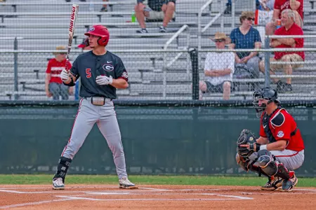 Georgia infielder/outfielder Christian Adams (5) during Georgia’s Red & Black World Series at Athens Academy in Athens, Ga., on Thursday, Oct. 31, 2024. (Gabriel Cox/UGAAA)
