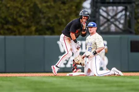Georgia infielder Kolby Branch (9) during Georgia’s game against UNC Asheville at Foley Field in Athens, Ga., on Friday, Feb. 16, 2024. (Kari Hodges/UGAAA)