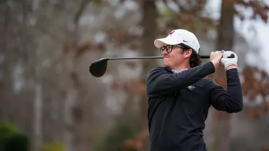 Caleb Manuel during a practice round on Feb. 16, 2024 at Jennings Mill Country Club.