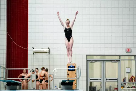 Georgia diver Meghan Wenzel competes on 1-meter at the NCAA Zone B Championships.