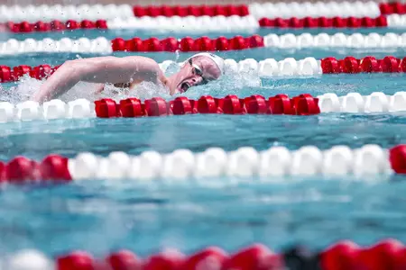 Georgia swimmer Jake Magahey during Georgia’s meet against Tennessee at Bauerle Pool inside Gabrielsen Natatorium in Athens, Ga., on Saturday, Jan. 20, 2024. (Kari Hodges/UGAAA)