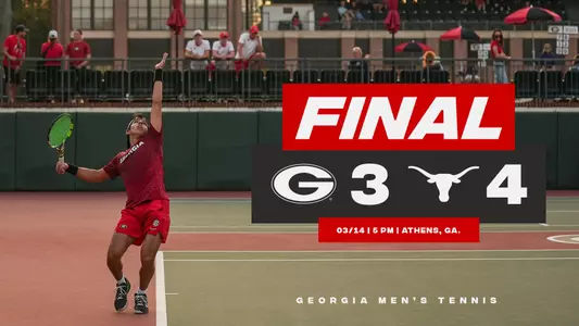 No. 9 Texas beats No. 38 Georgia, 4-3, on Thursday evening, March 14th at the Dan Magill Tennis Complex.