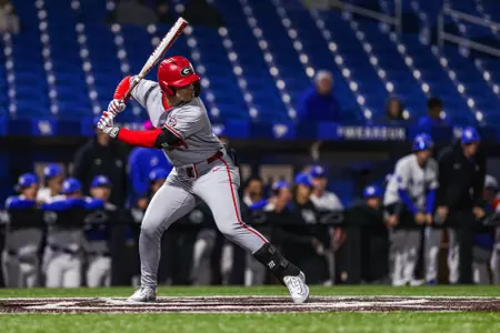 Georgia infielder Slate Alford (44) during Georgia’s game against Kentucky at Kentucky Proud Park in Lexington, Ky., on Friday, Mar. 15, 2024. (Kari Hodges/UGAAA)