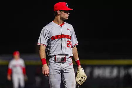 Georgia first baseman and outfielder Charlie Condon (24) during Georgia’s game against Kentucky at Kentucky Proud Park in Lexington, Ky., on Friday, Mar. 15, 2024. (Kari Hodges/UGAAA)