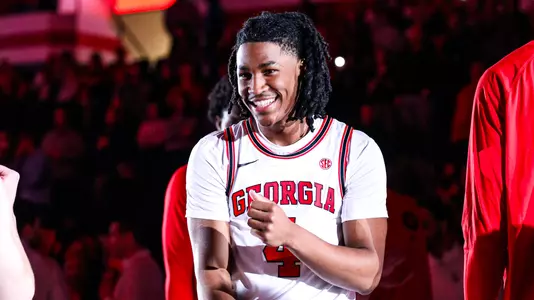 Silas Demary Jr. during annoucement of starters for the LSU game in Athens (photo by Emma Murray).