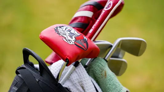 Photo of Georgia golf bag during the Linger Longer Invitational.