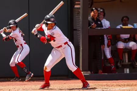 Georgia outfielder Jaiden Fields (3) during Georgia’s game against Arkansas at Jack Turner Stadium at the Turner Sports Complex in Athens, Ga., on Saturday, Mar. 30, 2024. (Madison Keel/UGAAA)