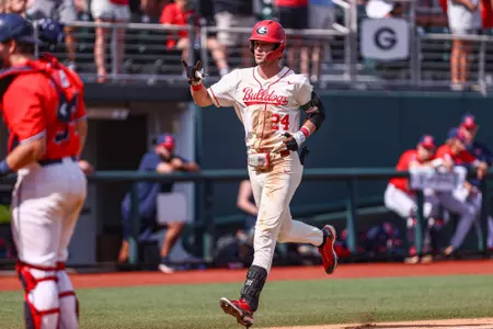 Georgia first baseman and outfielder Charlie Condon (24) during Georgia’s game against Ole Miss at Foley Field in Athens, Ga., on Saturday, Apr. 20, 2024. (Kari Hodges/UGAAA)