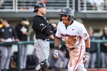 Georgia outfielder Clayton Chadwick (8) during Georgia’s game against Wofford at Foley Field in Athens, Ga., on Tuesday, Mar. 19, 2024. (Kari Hodges/UGAAA)