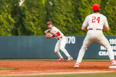 Georgia infielder Trey King (14) during Georgia’s game against Georgia Tech at Foley Field in Athens, Ga., on Saturday, Mar. 2, 2024. (Kari Hodges/UGAAA)