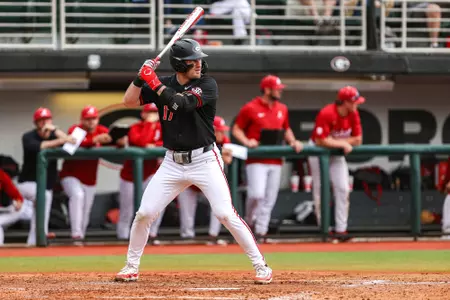 Georgia outfielder Logan Jordan (17) during Georgia’s game against Alabama at Foley Field in Athens, Ga., on Saturday, Mar. 23, 2024. (Kari Hodges/UGAAA)