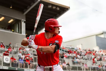 Georgia infielder Slate Alford (44) during Georgia’s game against Alabama at Foley Field in Athens, Ga., on Saturday, Mar. 25, 2024. (Kari Hodges/UGAAA)