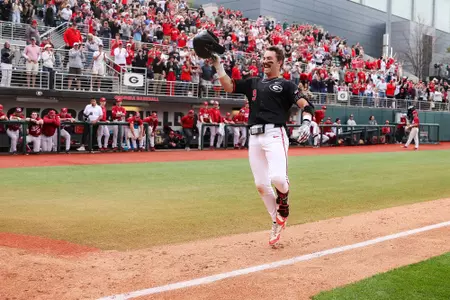 Georgia infielder Kolby Branch (9) during Georgia’s game against Alabama at Foley Field in Athens, Ga., on Saturday, Mar. 23, 2024. (Kari Hodges/UGAAA)